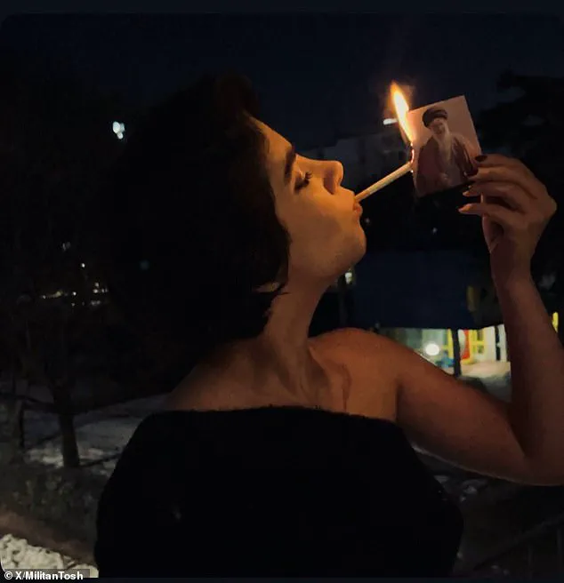 Defiant Act of Iranian Women: Lighting Cigarettes with Burning Images of Khamenei as a Symbol of Resistance