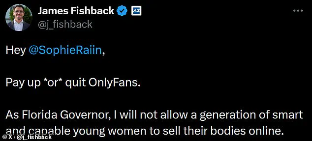 Sophie Rain Confronts GOP Candidate James Fishback Over 'Sin Tax' Proposal, Citing 'Moral and Economic Imperative' Argument