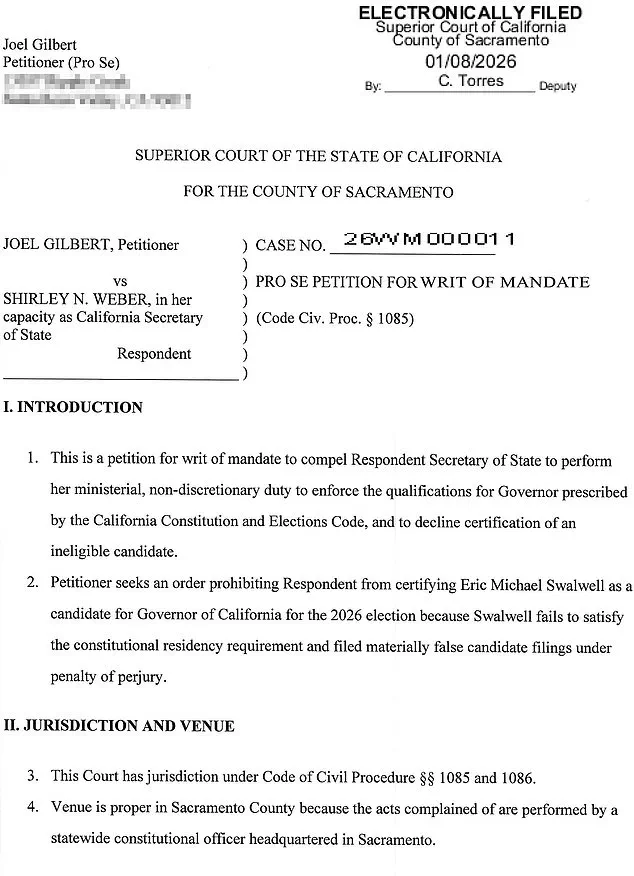 Legal Battle Over Residency Requirements Pits Eric Swalwell Against Disqualification, Shaking 2025 California Gubernatorial Race