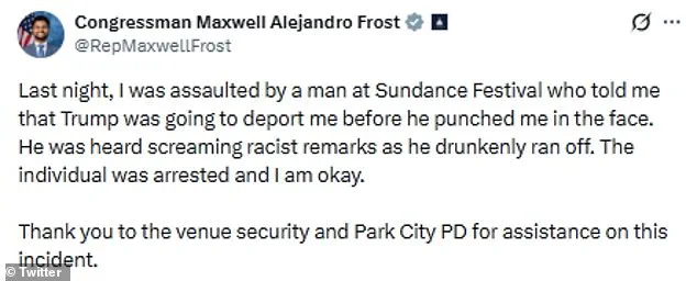 Racially Charged Assault on Congressman at Utah Film Festival Sparks Debate Over Public Safety and Government Response