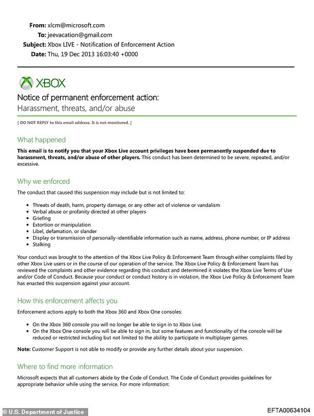 Jeffrey Epstein's 2013 Xbox Live Ban Over 'Harassment, Threats' Exposed in DOJ Files, Fueling Debate on High-Profile Users and Online Harassment
