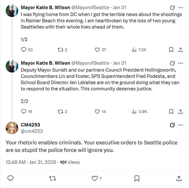 Seattle Mayor Faces Scrutiny Over Crime Policies After School Shooting