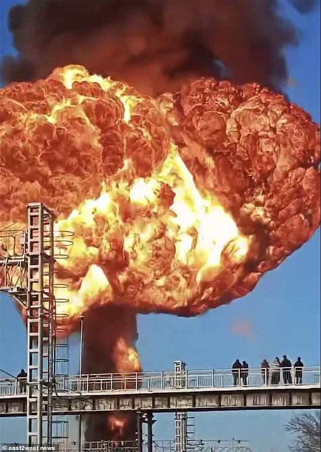 Mushroom-Shaped Fireball from Russian Train Explosion Sparks Sabotage Suspicions on Key War Route