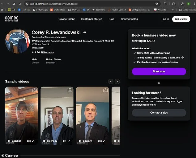 Corey Lewandowski's Controversial Cameo Side Hustle While Serving at DHS