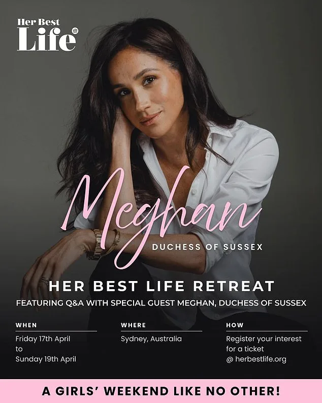 Meghan Markle to Attend Lavish Sydney Retreat with VIP Guests for £1,400 per Person