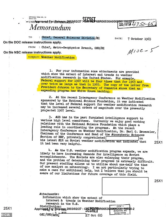 Declassified CIA Files Reveal Secret Cold War Weather Warfare in Vietnam